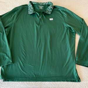 Men’s Good Good Long Sleeve Golf Pullover Shirt GREEN XXL